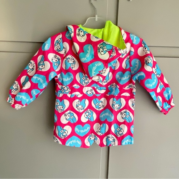 Cute Girls Size Large Zip Up Jacket With Pockets, Hood, And Cartoon Heart Design - Picture 7 of 9